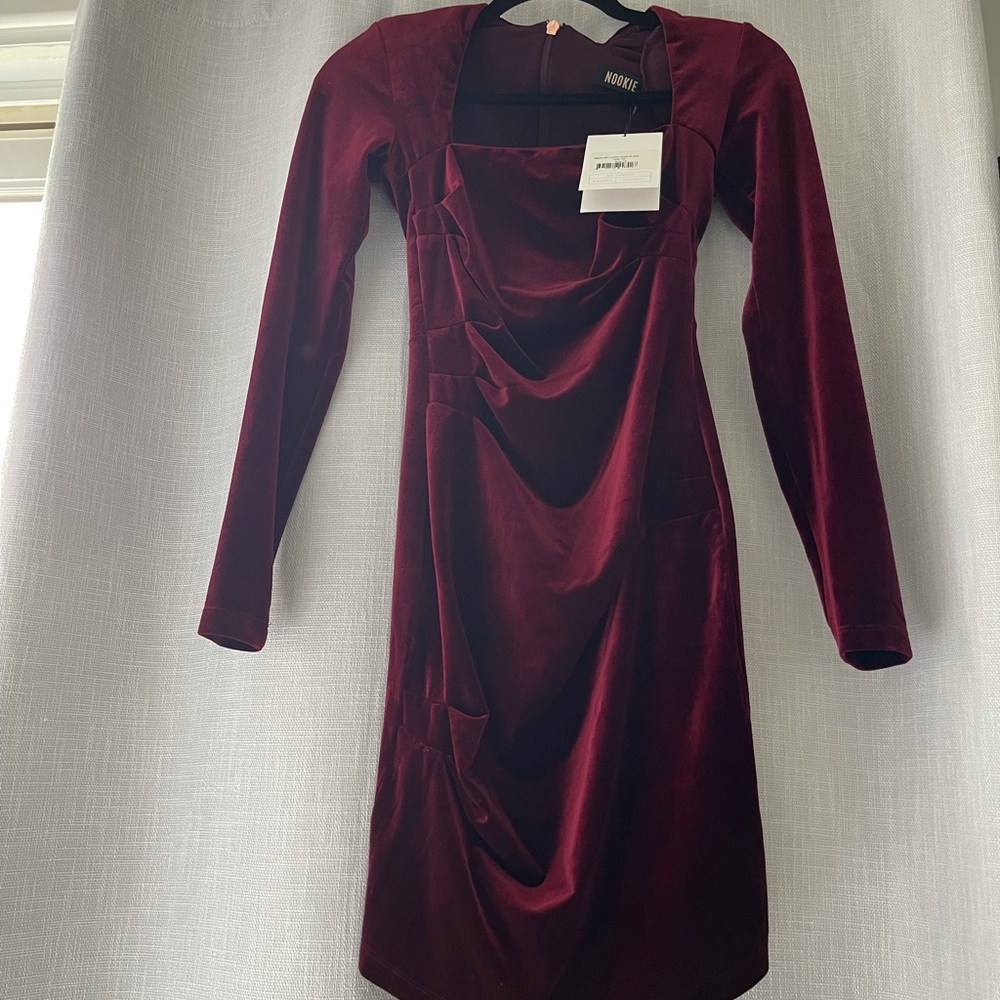 BRAND NEW UNWORN WITH TAG NOOKIE VELVET DRESS!!